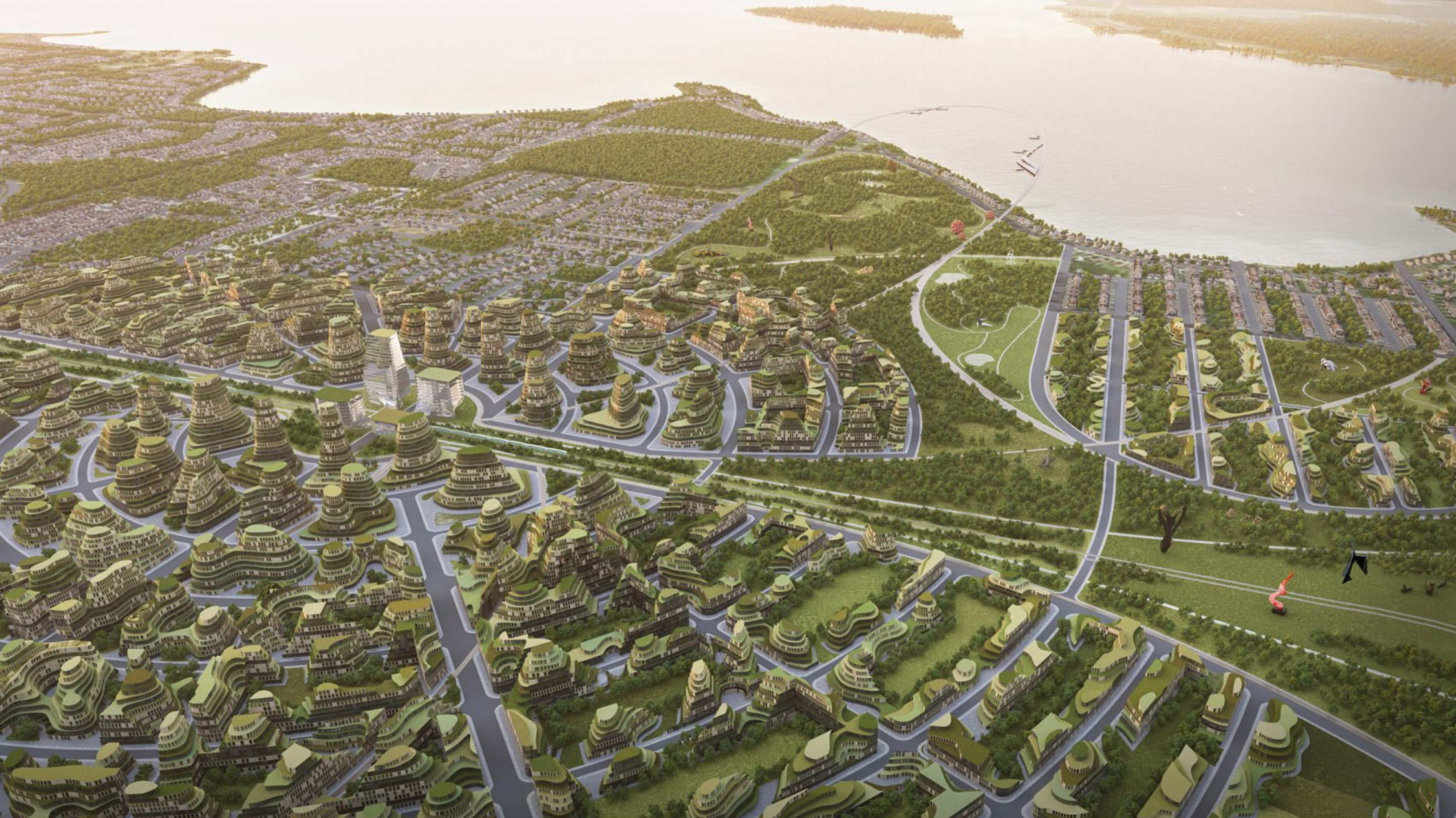 Городок по пути. Инфраструктура Канады. Фудзисава город. Градостроительство. Планировка города будущего.
